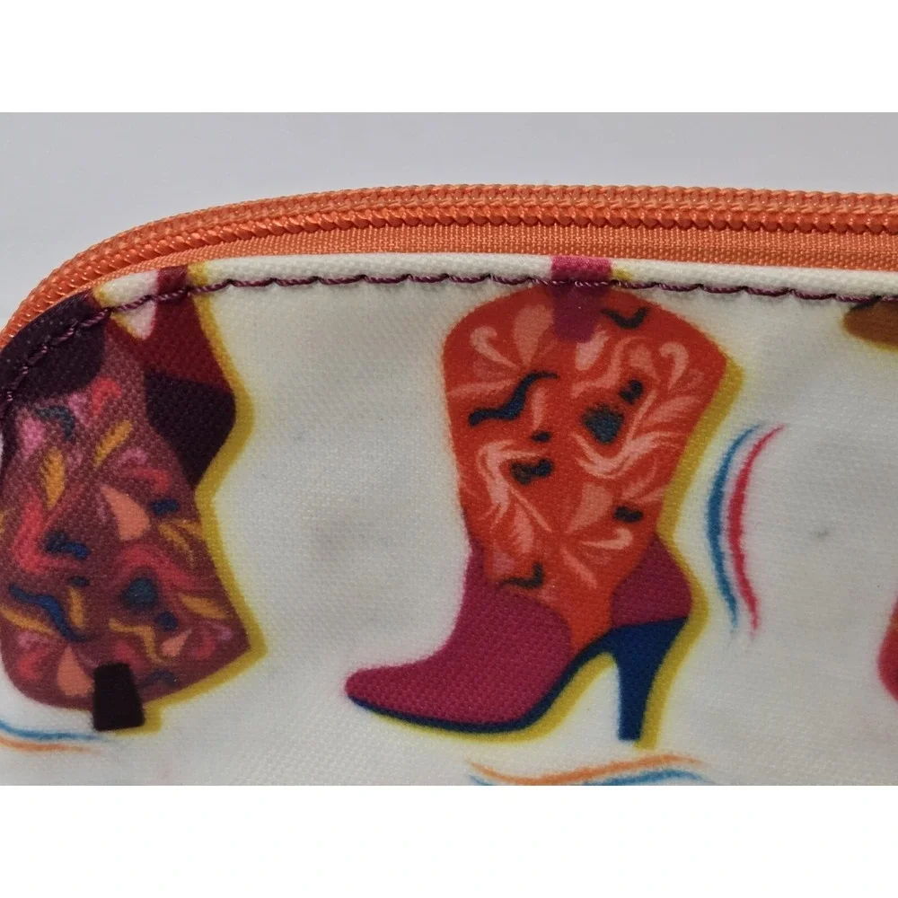 Cowboy Boots Catchfly Cosmetic‎ Make Up Bag Stylish Wristlet Organizer Western